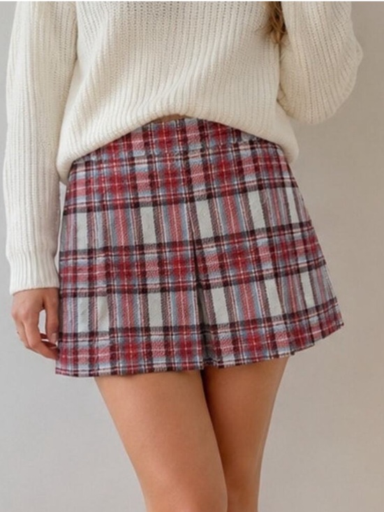 J. Crew Dresses & Skirts - J.Crew BD524 Vintage Plaid Pleated Wool Blend Mini Skirt Size 4 High Rise